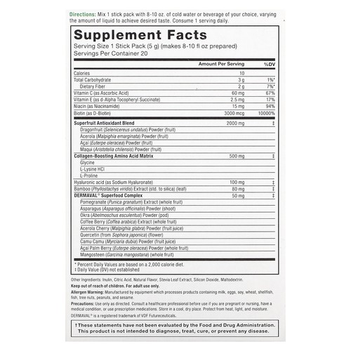 Collagen Boosting Superfoods, Tropical Fruit, 20 Stick Packs, 0.18 oz (5 g) Each - Picture 2 of 3