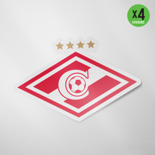 (4 Pack) FC Spartak Moscow Russia Vinyl Sticker Decal Football Soccer наклейка - Picture 1 of 4