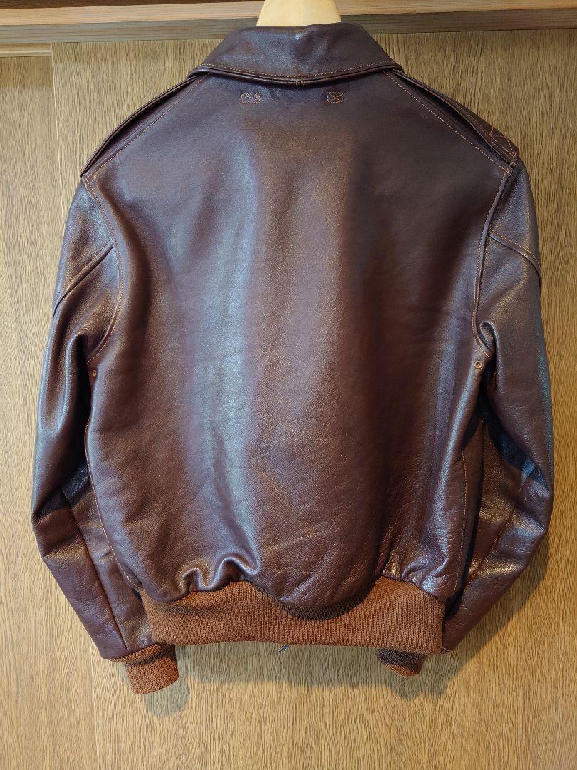 The Real McCoy's A-2 Jacket Brown Leather Size 38 Used From The Real McCoy's A-2 Jacket Brown Leather Size 38 Used From