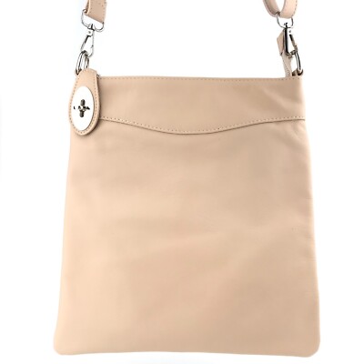 DOLCI SOGNI Made in Italy Turnlock Medium Leather Messenger Bag