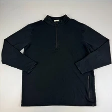 Tasc Performance Mens Size M 1/4 Zip Apex Fleece Pullover Black
