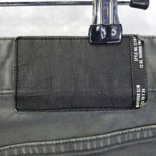 Buck Mason Jeans Maverick Slim Mens Sz 29 12oz Harbor Twill Grey Button Fly Flaw - Foto 12 di 16