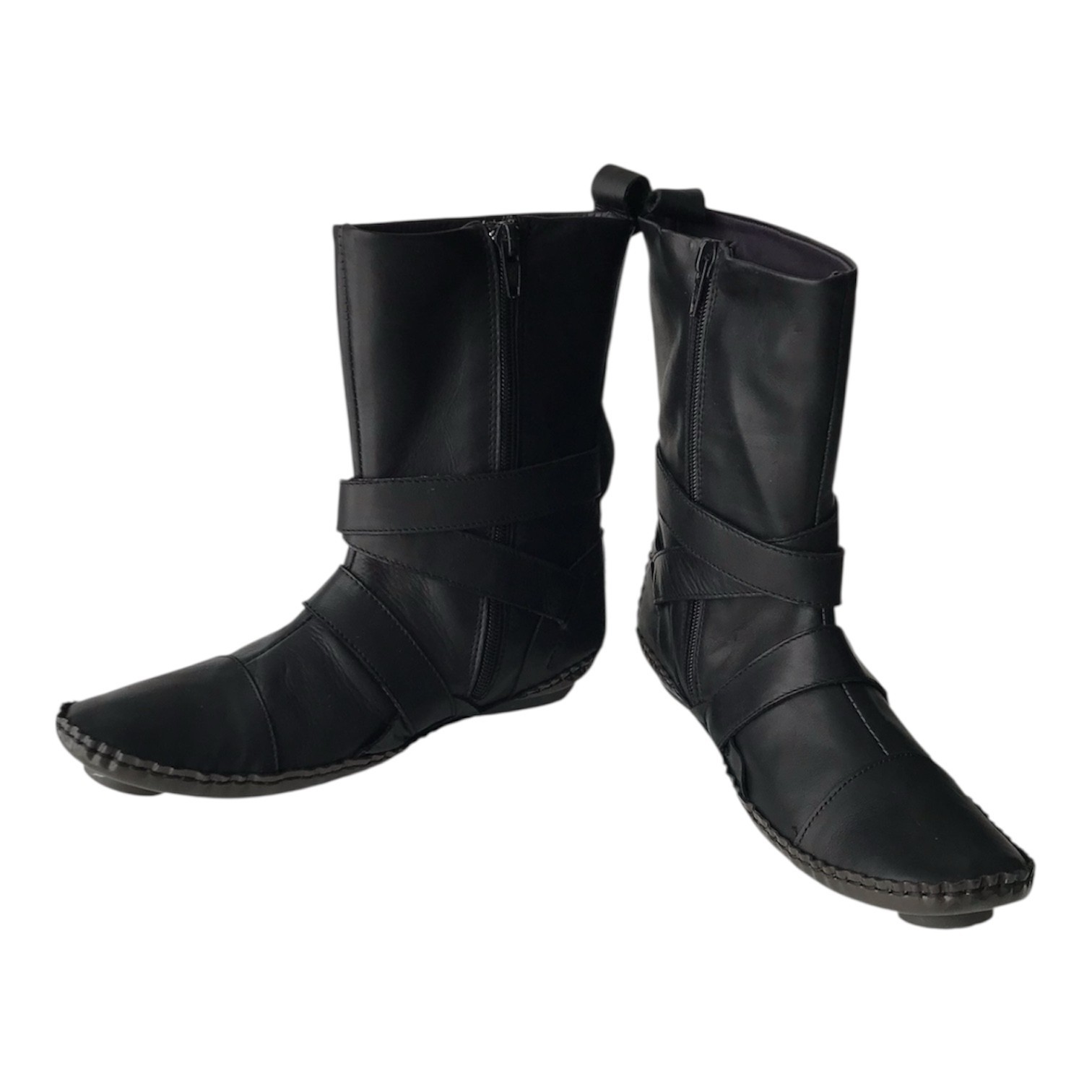 MARITHE FRANCOIS GIRBAUD Patchwork Leather Boots … - image 1