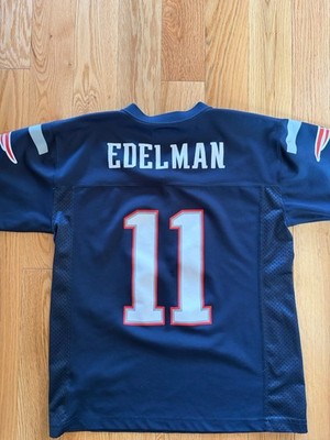Youth Medium (10/12) NFL Patriots Julian Edelman #11 Football Jersey Blue  Kids