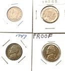 4 Diff Nickels Buffalo liberty Jefferson & Proof    ACTUAL COINS SHOWN IN PHOTOS
