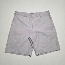 Peter Millar Crown Sport Men Tan Performance Sports Chinos Shorts Size 36