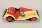 Overland Race Bandai Japanese Vintage Tin Friction Toy Race Car – 1956 Winner