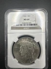 1922 Peace Silver $1 Dollar NGC MS 64, Uncirculated, Philadelphia Mint
