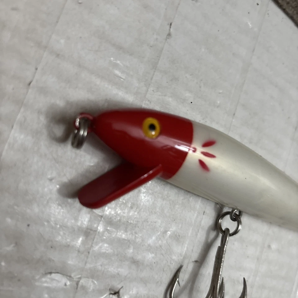 复古棉质 Cordell 红鳍红头 7 英寸鱼饵鱼饵 — 第 2/4 张图片