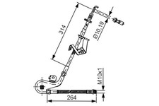 Flexible de frein Citroen C6