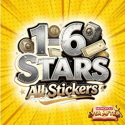   Monopoly Go Stickers 1 6 Stars | Ever After Album   Fast & Cheap |