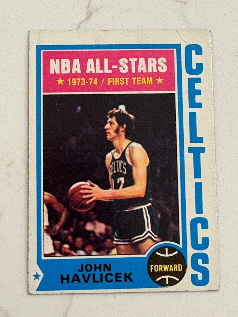 1974-75 Topps - John Havlicek #100 - HOF Crease