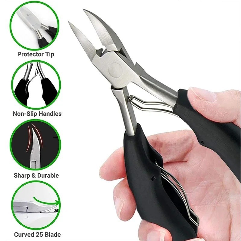 Extra Large Toe Nail Clippers For Thick Hard Nails Cutter Heavy Duty Stainless