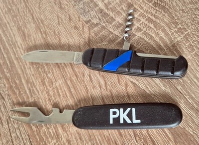 RICHARTZ Solingen Taschenmesser, Messer + Gabel, Werbeaufdruck ''PKL''
