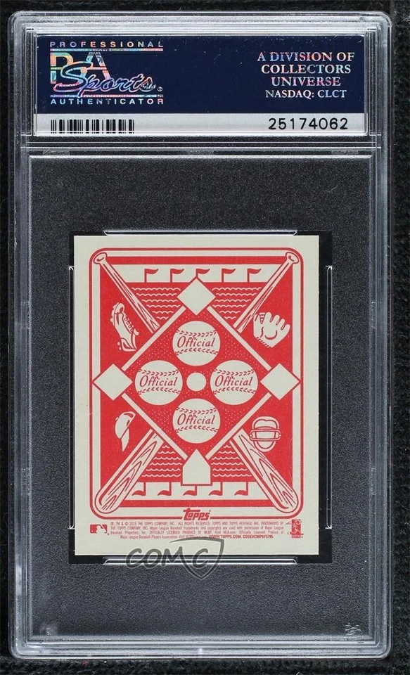 2015 Topps Heritage '51 Mini Red Back Byron Buxton #74 PSA 10 GEM MT Rookie RC - Image 2 of 2