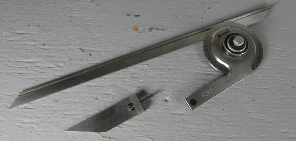 Starrett 359 Precision Universal Bevel Vernier Protractor  12" Blade - Image 4 of 4