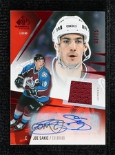2023-24 Upper Deck SP Game Used Legends Jersey 9/15 Joe Sakic #182 Auto HOF 0xm8