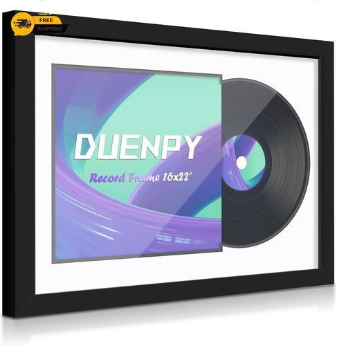 Vinyl Record Display Frame 16x22 Inches Display Record Album and 12.5x12.5 Album - Foto 13 di 13