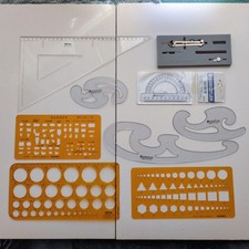 drafting template ruler set compass #436545