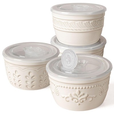 Ramekins with Lids, Creme Brulee Ramekins Oven Safe, Ceramic Pudding Cups, So...