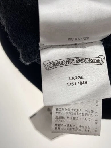 CHROME HEARTS CUORI CROMATI felpa con cappuccio L cotone BLK