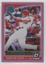 2018 Panini Donruss Optic Rated Rookie Purple Prizm Harrison Bader #54 9k7