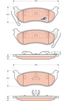 Bremsbelagsatz Hinten FüR Jeep Cherokee Kj Wrangler Ii Tj 96-08