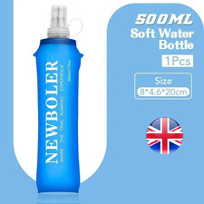 BPA Free Soft TPU Folding Water Bottle Flask Hydration Pack for Running Hiking