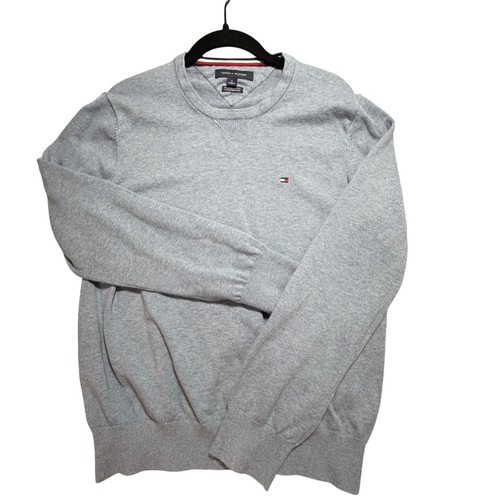Tommy Hilfiger Herren Premium Cotton Crewneck Pullover Hellblau Meliert Medium - Bild 3 von 8