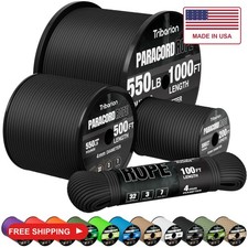 Paracord Rope 550 lb - 500ft 5/32" Parachute Cord 4MM 7-Strand para Cord - Heavy