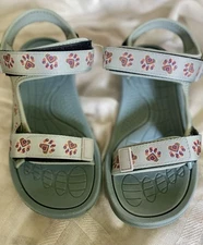 Paw Prints Sandals US 8 Gray/blue Women’ Sport Hook & Loop New