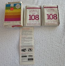 2 Pack Polaroid Type 108 Polacolor Land Film - Expired 01/83 Unopened 16 Prints