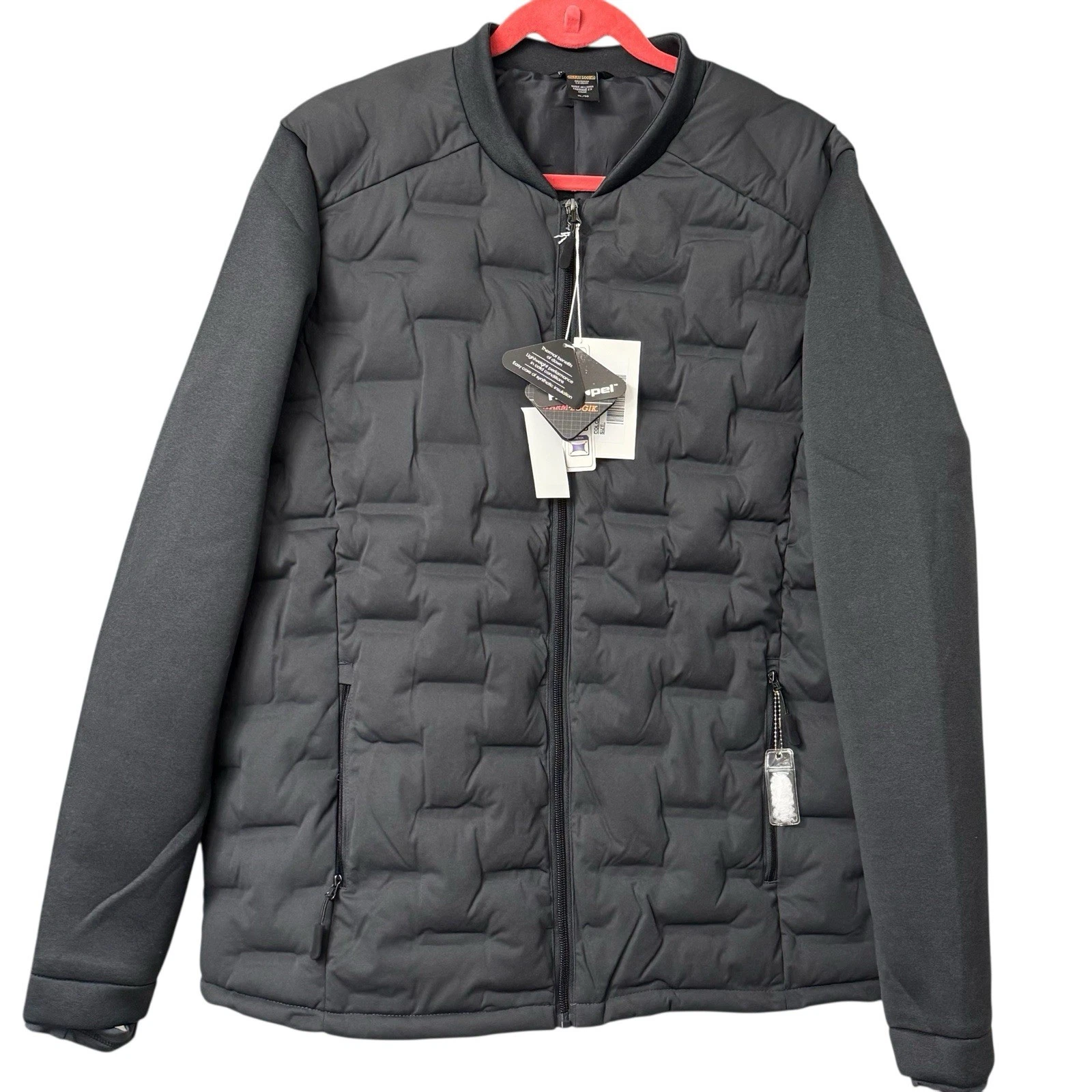 North End Puffer Jacket Mens Sz XL Carbon Gray DOWN Insulation NEW W/ TAG NE710.