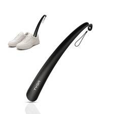 TYGA Shoe Horn, 2 pack, Long Handled 17in 43cm Plastic Large, Black