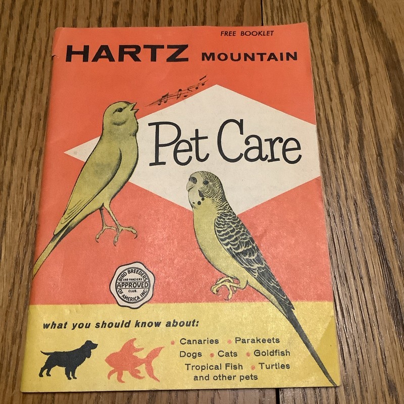 Vintage Hertz Mountain Pet Care Booklet 