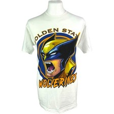 Golden State Wolverines T Shirt Medium White Graphic T Shirt Summer Y2k Tee