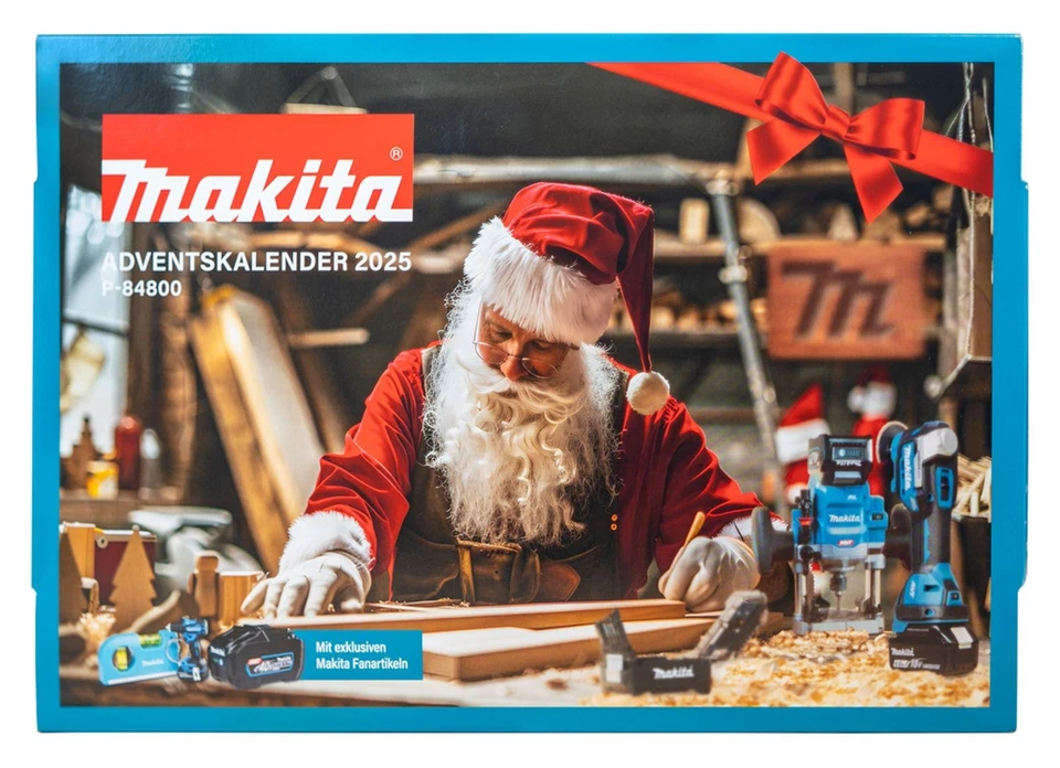 Makita Adventskalender Weihnachtskalender 2025 Ratschen-Bit-Set, Bohrer P-84800 - Bild 4 von 4