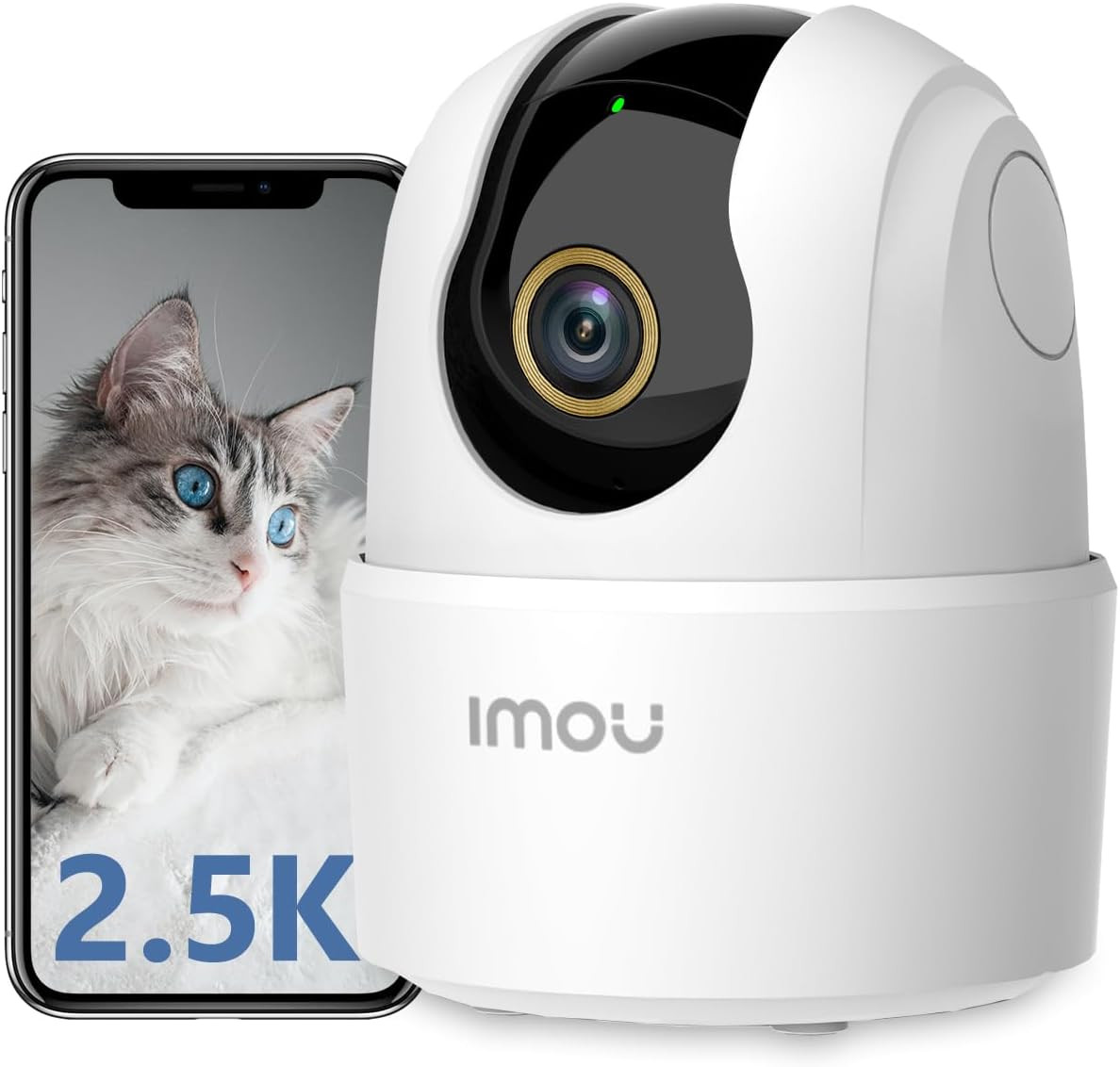 4MP Telecamera Wi-Fi Interno Videocamera Sorveglianza 2.5K, Rilevamento Umano, A