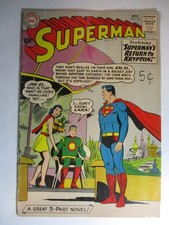 Superman #141 Return To Krypton, Wayne Boring, en muy buen estado+, 4,5, páginas OWW