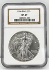 1996 $1 American Eagle NGC MS69 1 oz .999 Fine Silver US Bullion Coin