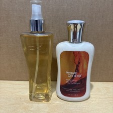 Bath  Body Works Original Sensual Amber Set Of Body Lotion  Fragrance Mist NEW