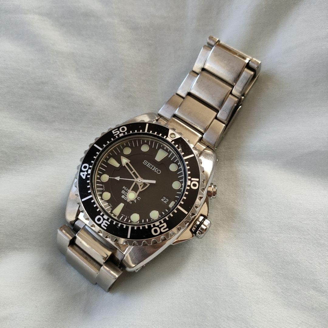 SEIKO Kinetic Diver 200m with genuine bracelet and rubber band image 5