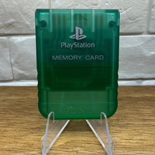 Sony PlayStation 1 Memory Card SCPH-1020 Emerald Green Translucent OEM Tested