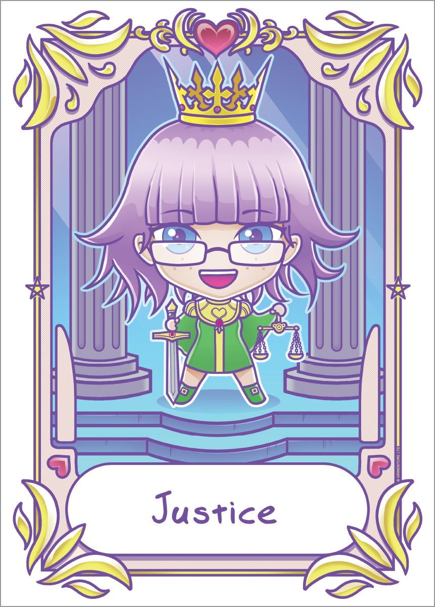 Deadly Tarot Kawaii - Justice Mini Poster