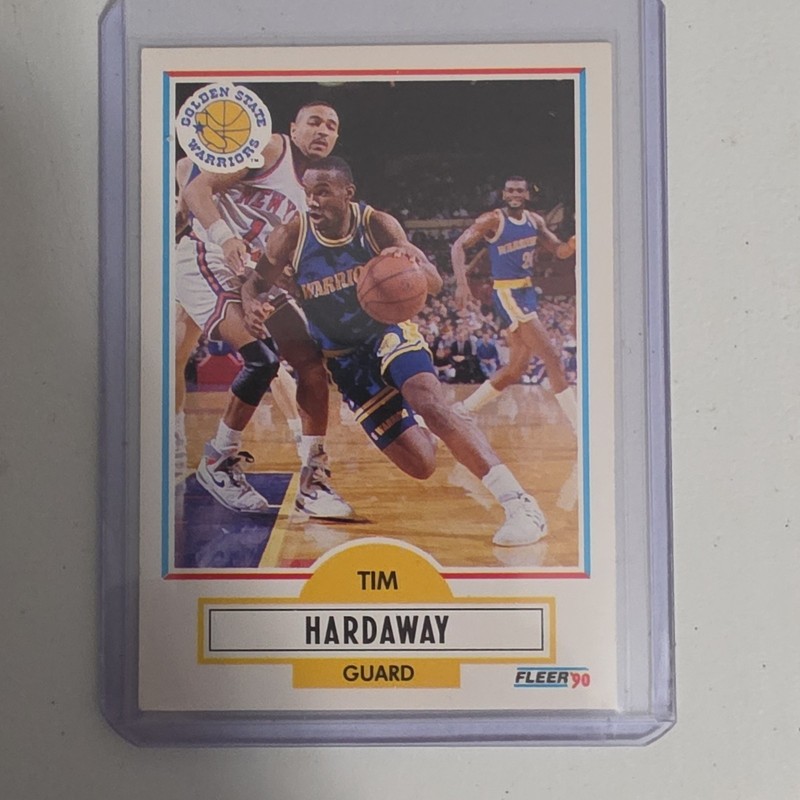 Fleer 1990-91 Tim Hardaway Rookie #63 Golden State Warriors NBA Card