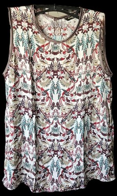 Leichtes kühles Top Bluse Massimo Dutti Gr. 38 fließende Viskose gemustert
