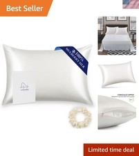 Natural Silk Toddler Travel Pillowcase 14x18" - Hypoallergenic Luxury Sleep