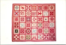 Cotton Album Quilt, Maine 1866, Lexington MA Vintage Continental Postcard 