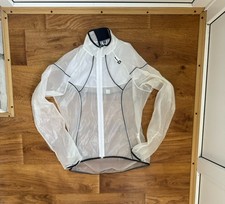 Santini Transparent Windbreaker White Jacket Cycling Size M block core