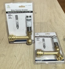 💧Water Hammer Arrestor 2 Pc Washing Machine 3/4 Inch Thread, Stainless  Chamber